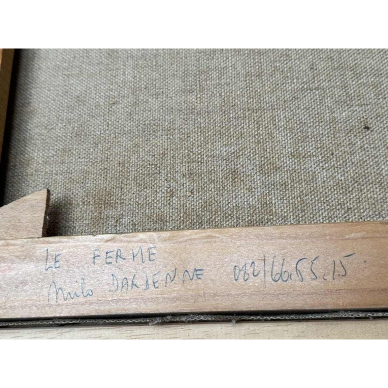 Milo DARDENNE (1938-): « Le sanglier solitaire » peinture sur toile