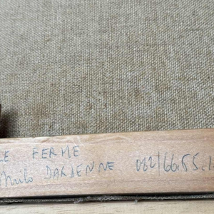 Milo DARDENNE (1938-): « Le sanglier solitaire » peinture sur toile