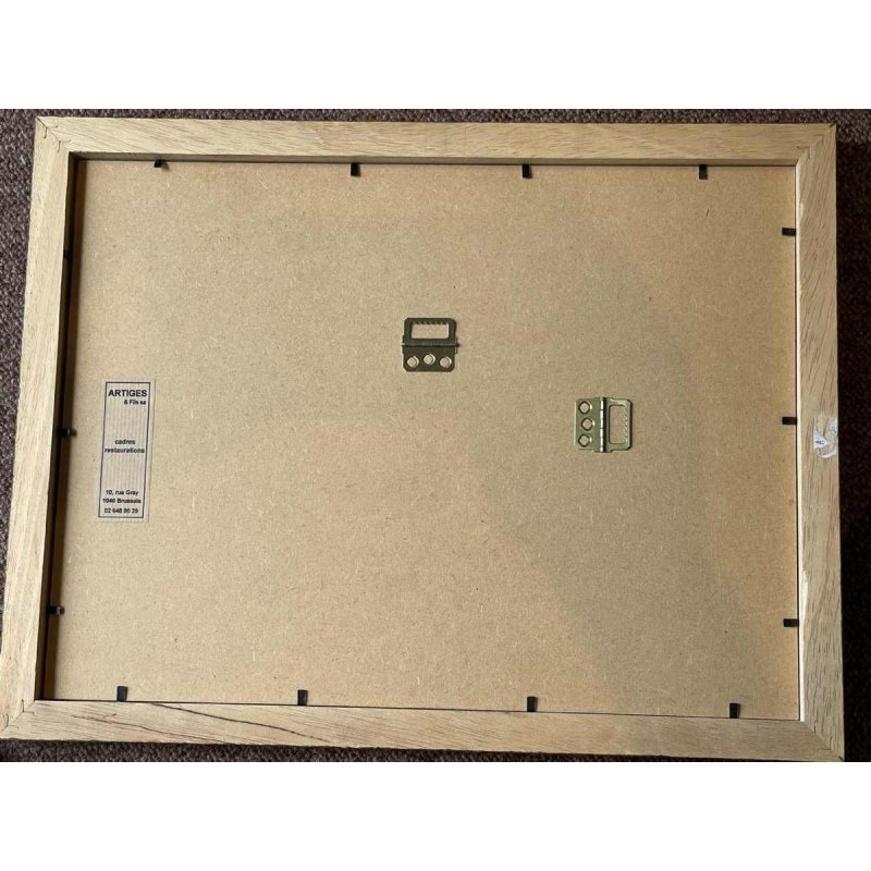 Stylized gouache from the African school around 1960. Bears a signature.