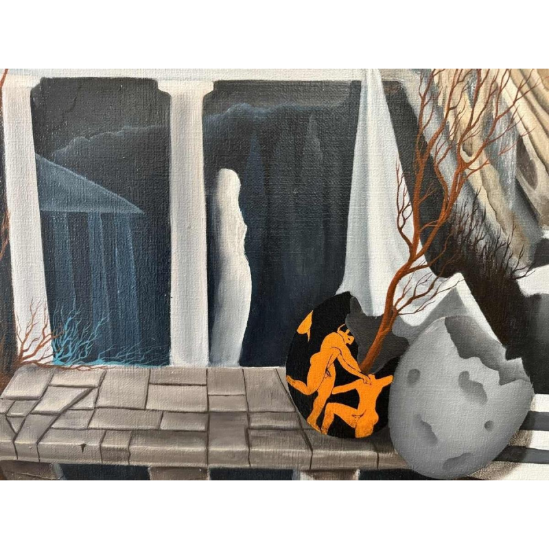 Christian RAUCQ (1947-): « Les Antiques » ( Surreal Landscape)