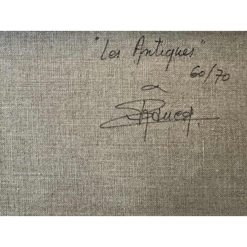 Christian RAUCQ (1947-): « Les Antiques » (Paysage surréaliste-fantastique)