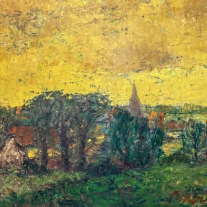 Petrus MERTENS (1919-1986): « Landscape ( of the Lys ?) »