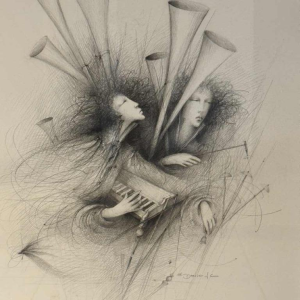 Jean-Claude Dresse (1946-): Musiciennes (Musicians)