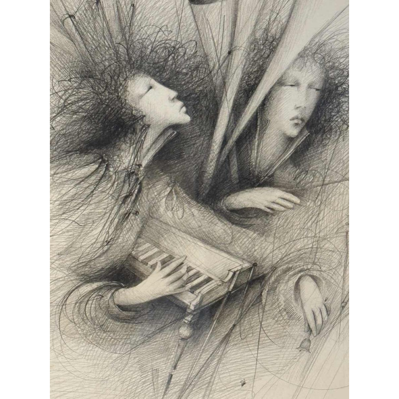 Jean-Claude Dresse (1946-): Musiciennes (Muzikanten)