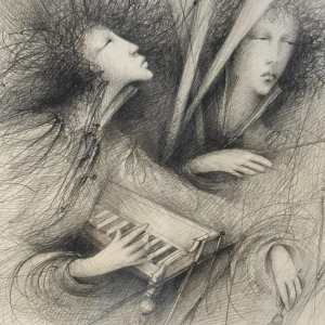 Jean-Claude Dresse (1946-): Musiciennes (Muzikanten)