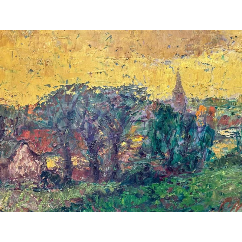 Petrus MERTENS (1919-1986): « Landscape ( of the Lys ?) »