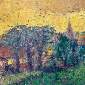 Petrus MERTENS (1919-1986): 'Landschap (van de Lelie?) »