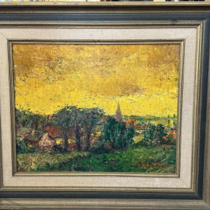 Petrus MERTENS (1919-1986): « Paysage ( de la Lys ?) »