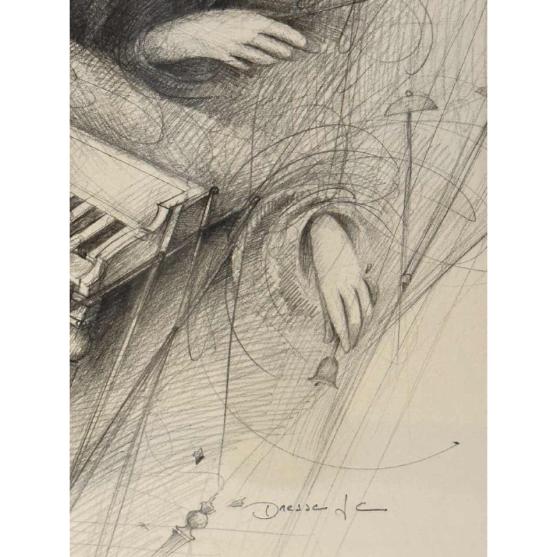 Jean-Claude Dresse (1946-): Musiciennes (Muzikanten)