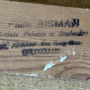 Paule BISMAN "Vissers in een uithoek van de Ardennen" olieverf op doek