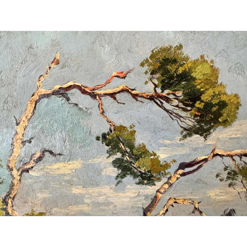 de BIEMME Gaston (fin 19e-début 20e siècle): Paysage des landes vue vers locéan