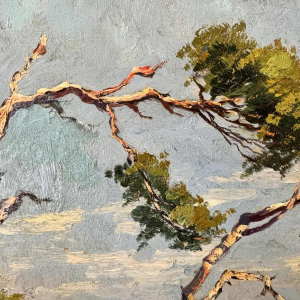 de BIEMME Gaston (fin 19e-début 20e siècle): Paysage des landes vue vers locéan