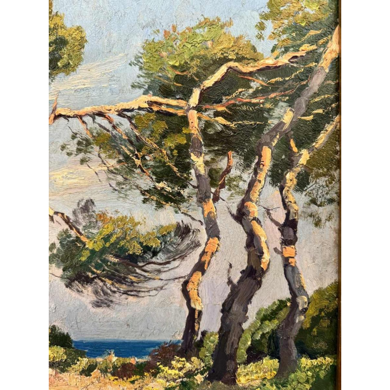 de BIEMME Gaston (fin 19e-début 20e siècle): Paysage des landes vue vers locéan