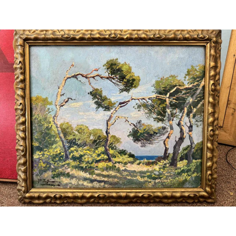 de BIEMME Gaston (fin 19e-début 20e siècle): Paysage des landes vue vers locéan