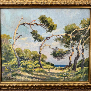 de BIEMME Gaston (fin 19e-début 20e siècle): Paysage des landes vue vers locéan