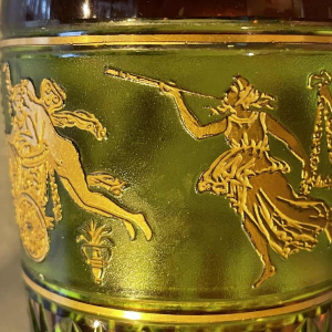 Val Saint-Lambert vase modèle viennois décor « Danse de Flore » Léon Ledru