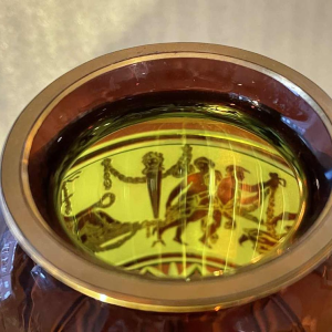 Val Saint-Lambert vase modèle viennois décor « Danse de Flore » Léon Ledru