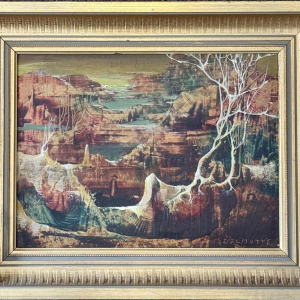 Marcel DELMOTTE (1901-1984): Surrealistisch landschap