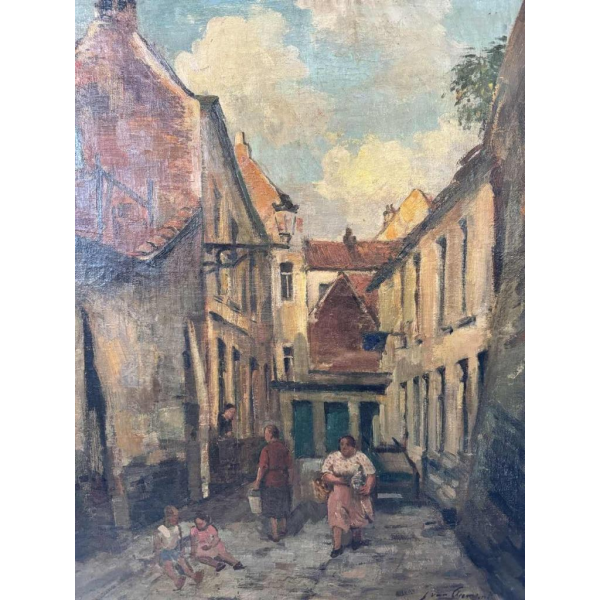 Jean VAN CLEEMPUT (1881-1953): scene of life