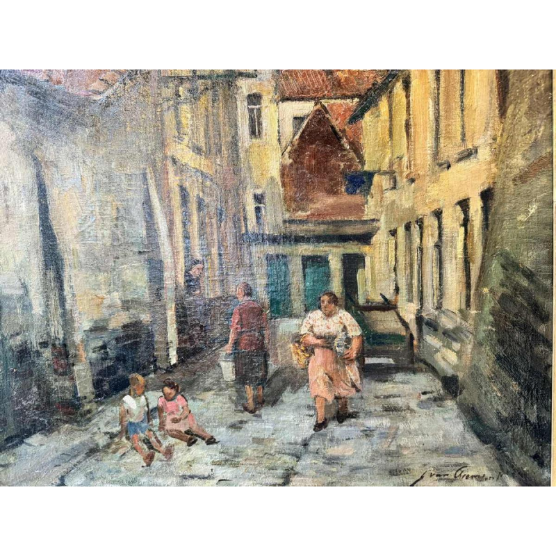 Jean VAN CLEEMPUT (1881-1953): scene of life