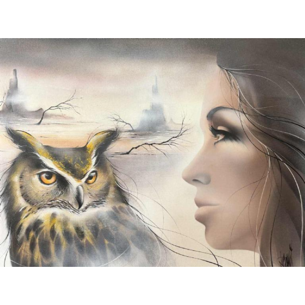 luc GENOT (1943-1995): « De toegepaste krijger » Olie op doek