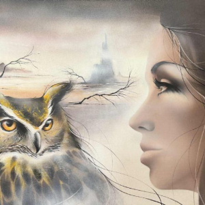 luc GENOT (1943-1995): « The applied warrio » Oil on canvas