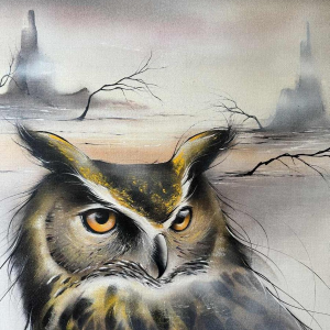 luc GENOT (1943-1995): « Le guerrier appliqué » huile sur toile