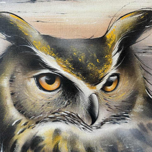 luc GENOT (1943-1995): « Le guerrier appliqué » huile sur toile