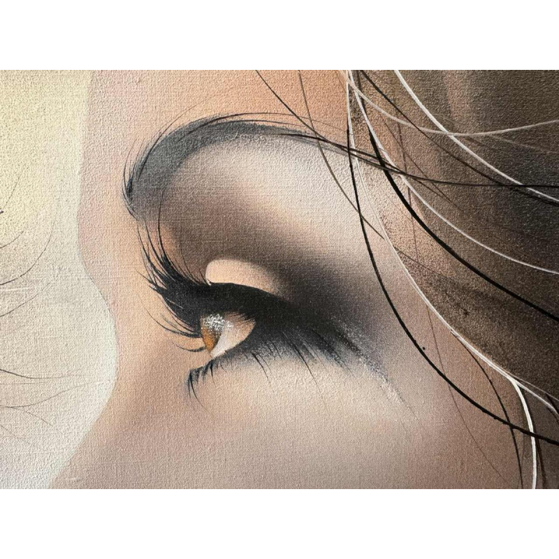 luc GENOT (1943-1995): « The applied warrio » Oil on canvas