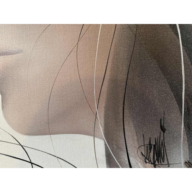 luc GENOT (1943-1995): « The applied warrio » Oil on canvas