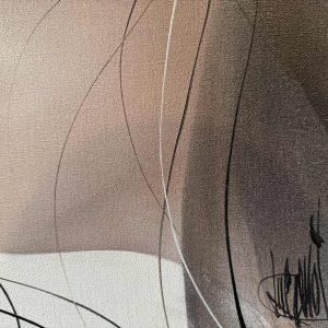 luc GENOT (1943-1995): « Le guerrier appliqué » huile sur toile