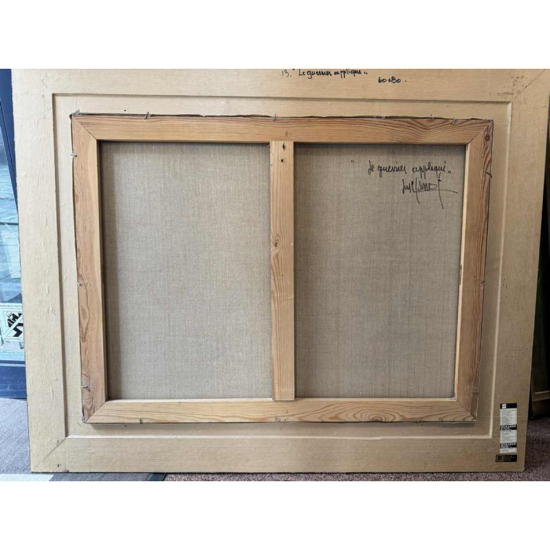 luc GENOT (1943-1995): « Le guerrier appliqué » huile sur toile