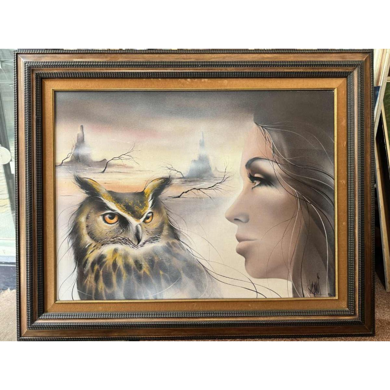 luc GENOT (1943-1995): « Le guerrier appliqué » huile sur toile