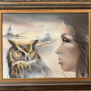 luc GENOT (1943-1995): « The applied warrio » Oil on canvas