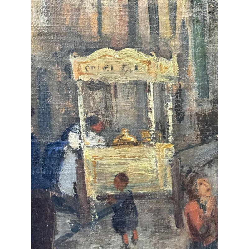 Jean VAN CLEEMPUT (1881-1953): Party scene with ice cream shop