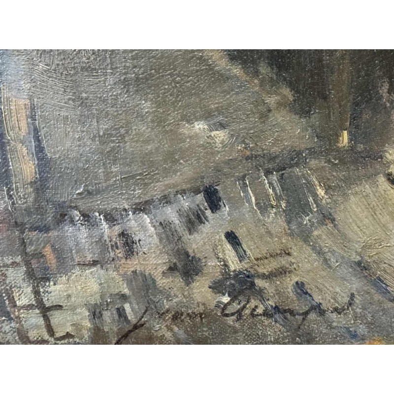 Jean VAN CLEEMPUT (1881-1953): feestscène met ijshandelaar