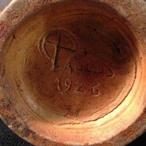 Eugène Paulus, rare African Art Deco vase in stoneware, Bouffioulx, 1926