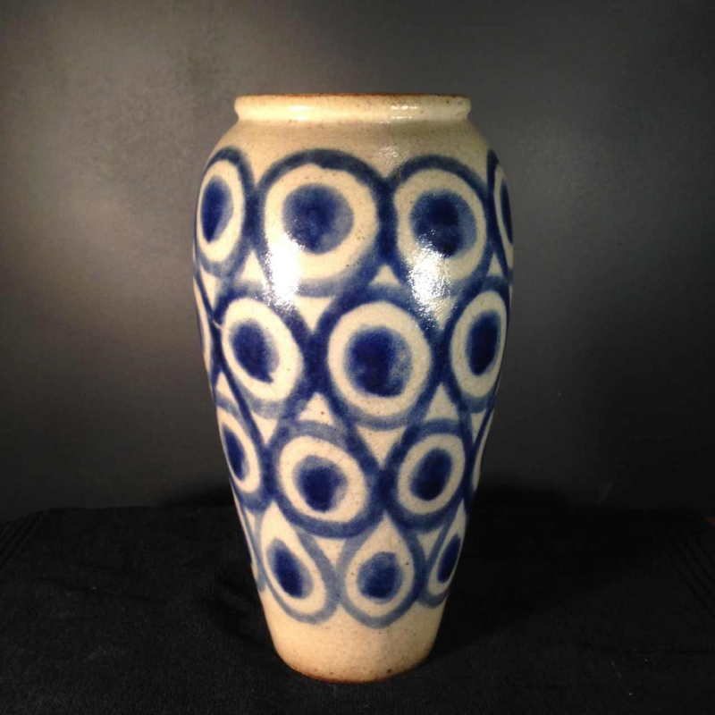 Eugène Paulus, rare African Art Deco vase in stoneware, Bouffioulx, 1926