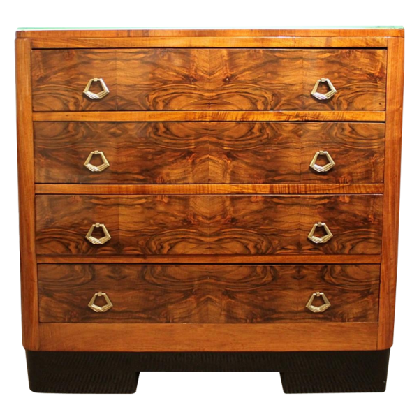 COMMODE ART DECO EN NOYER - vers 1920