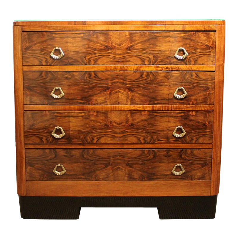 COMMODE ART DECO EN NOYER - vers 1920