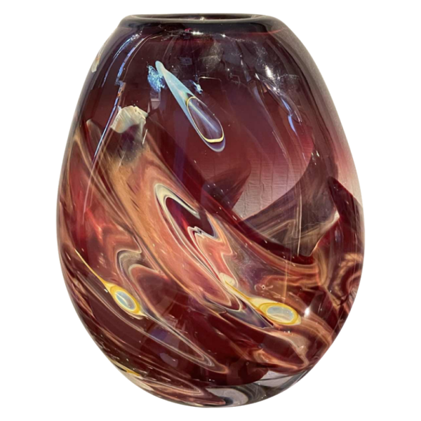 Louis Leloup (1929-) vase en cristal