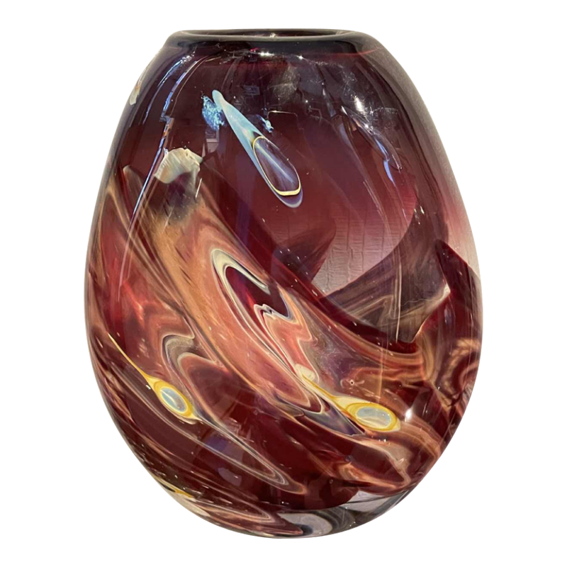 Louis Leloup (1929-) vase en cristal