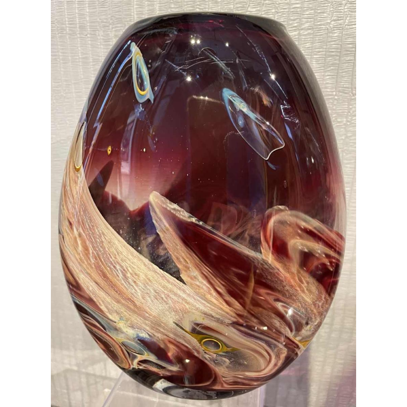 Louis Leloup (1929-) crystal vase