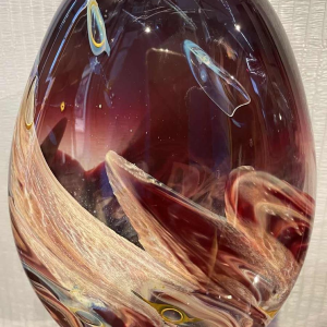 Louis Leloup (1929-) crystal vase