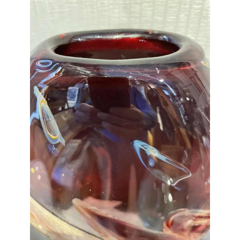 Louis Leloup (1929-) crystal vase