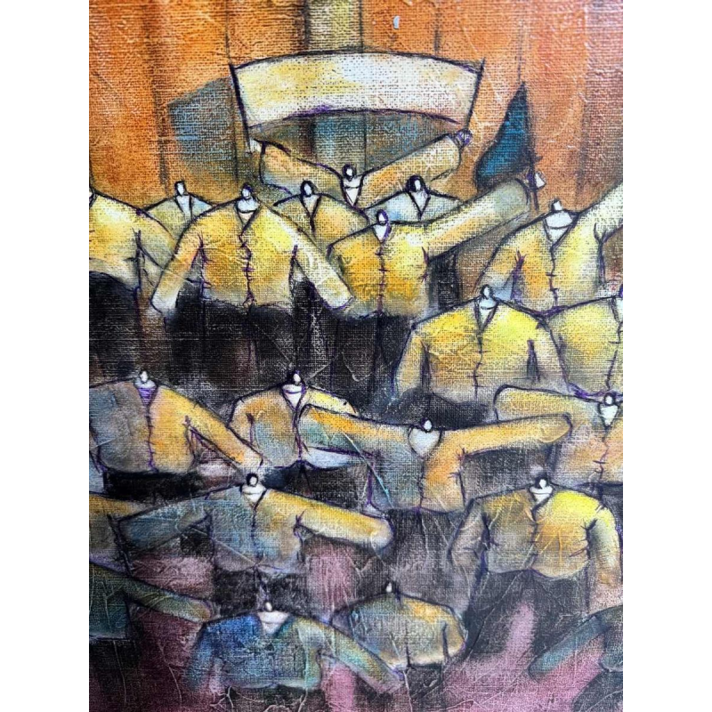 Michel MERCIE: « The door », painting, oil on canvas