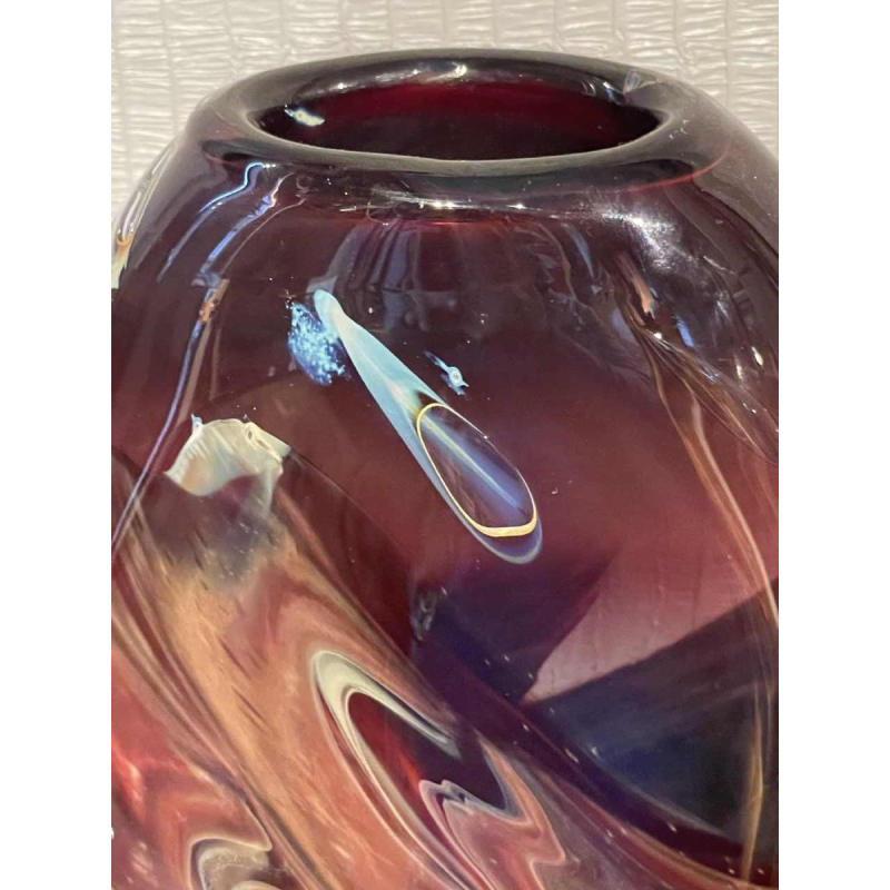 Louis Leloup (1929-) crystal vase