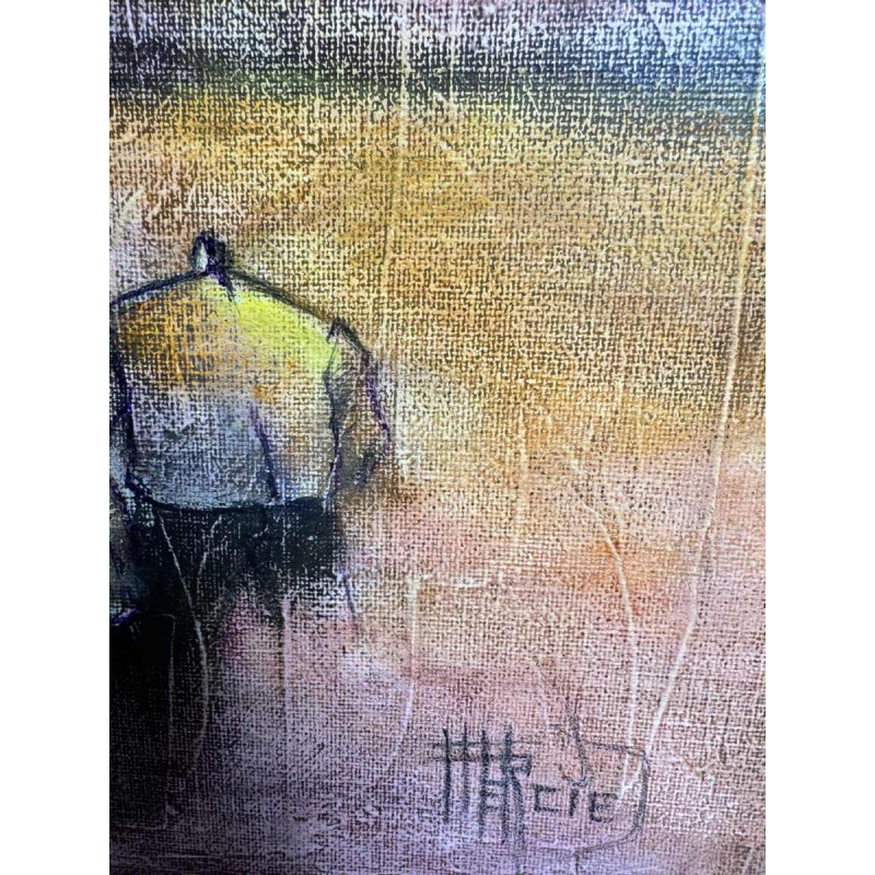 Michel MERCIE: « The door », painting, oil on canvas