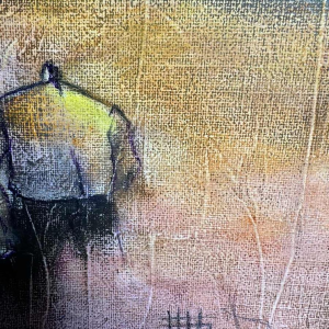 Michel MERCIE : « La porte », peinture, huile sur toile