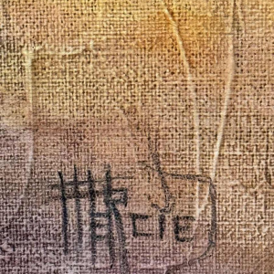 Michel MERCIE: « The door », painting, oil on canvas